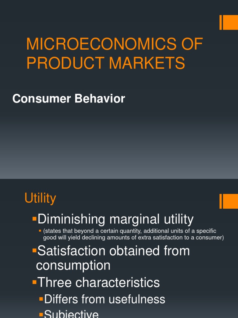 Consumer Behavior in Microeconomics | PDF | Utility | Marginal Utility