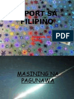 Filipino - Ang Masining Na Pag-Unawa at Pagbigkas