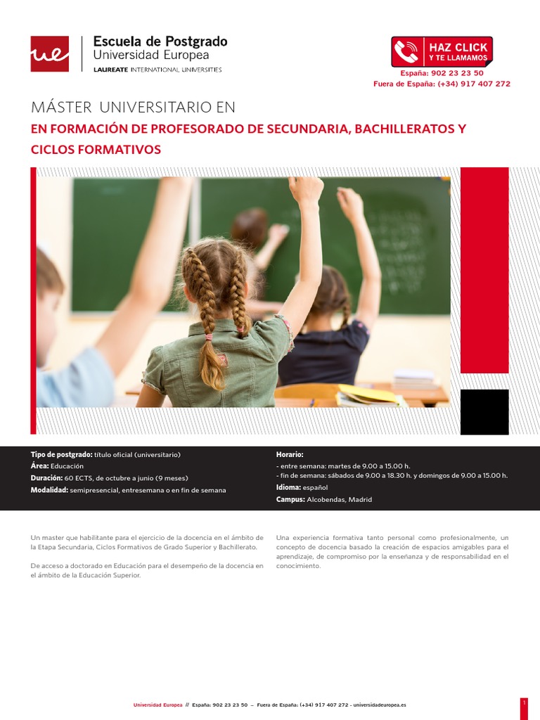UEM Master Universitario en Formacion Del Profesorado de Ensenanza ...