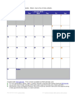 2010 Monthly Calendar