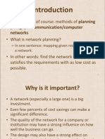 Main Subject of Course: Methods of Planning: (Design) of Communication/computer Networks