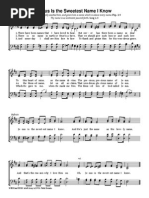 Jesus is the Sweetest Name I Know