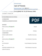 Cressy v Johnson & Ors (No 3) [2009] VSC 52 (25 February 2009)