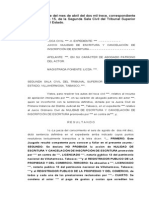 Sentencia Relevante Nulidad de Escritura y Cancelacion de Inscripcion de Escritura Ponencia 15 Mes Abril 2013