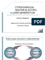 Electrochemical Systems for Electric Power Generation