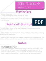 Reminders: K Ms. Sickler's News K