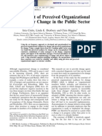 Measurement of Perceived Organizational Readiness For Change in The Public Sector PDF