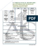 Transition Term Schedule April - August 2015