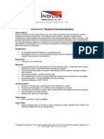 Requirement: Research Associate-Analytics: Ndicus Analytics PVT - LTD