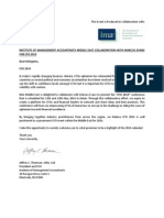 IMA Collaboration - CFO 2014 Letter