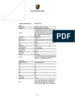 2014 911 GT3 Technical Specifications