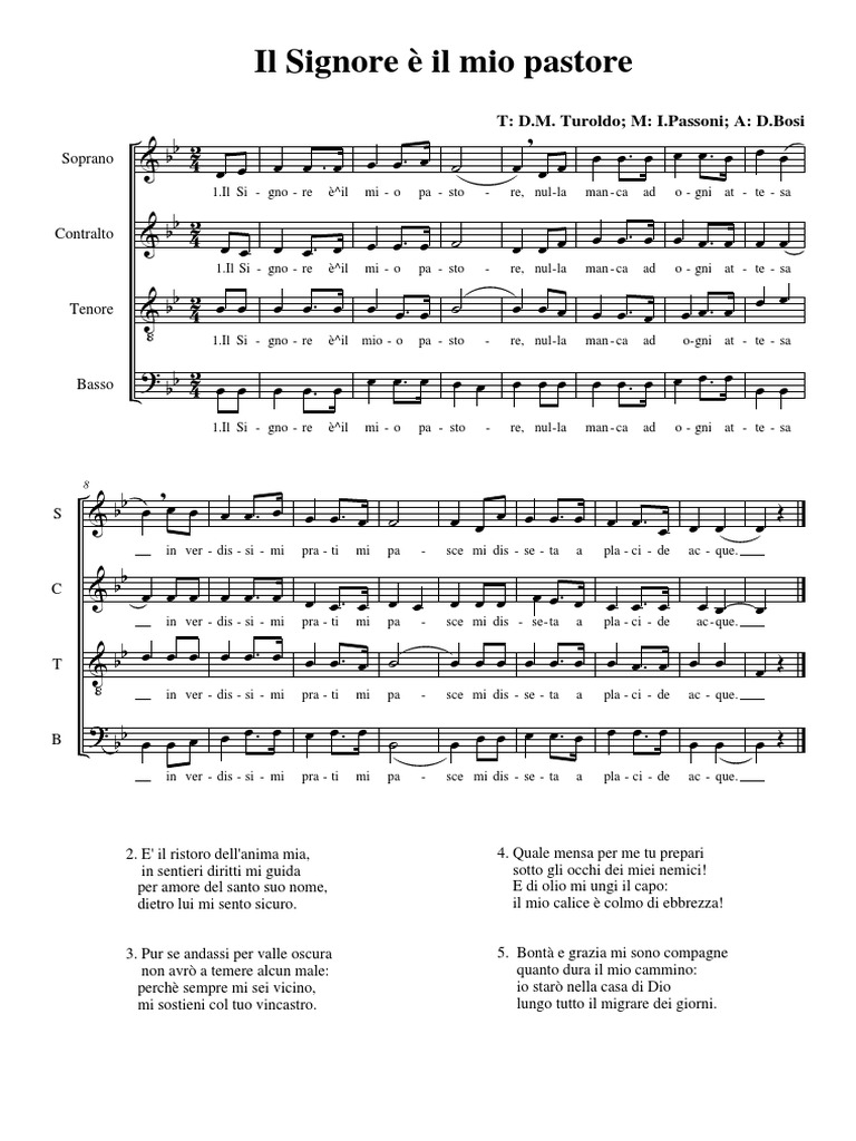 Il Signore è il mio pastore