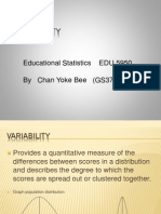 Variability: Educational Statistics EDU 5950 by Chan Yoke Bee (GS37395)