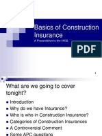 Basics of Construction Insurance