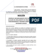 Moción de IU Contra El Incumplimento Del RCL