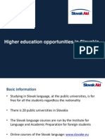 Higher Education Opportunities in Slovakia