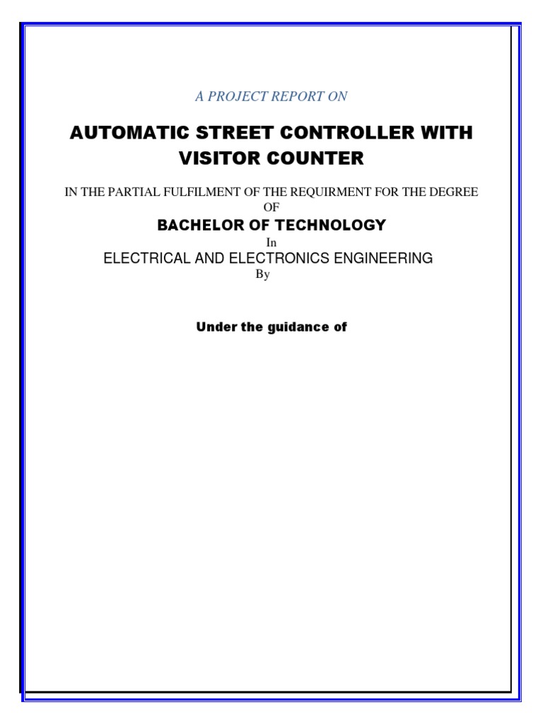 Automatic Street Light Project Report PDF Flash Memory Relay