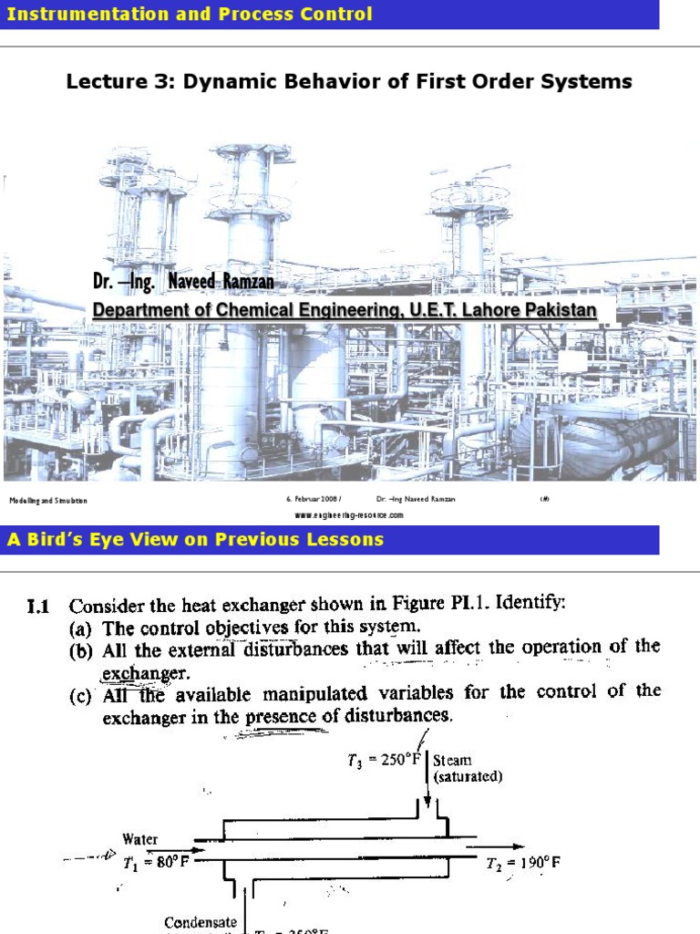 First Order System Dynamics Overview | PDF | Systems Theory | Applied ...
