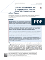 Incidence, Source, Determinants, and Prognostic Impact of Major Bleeding in Outpatients With Stable Coronary Artery Disease