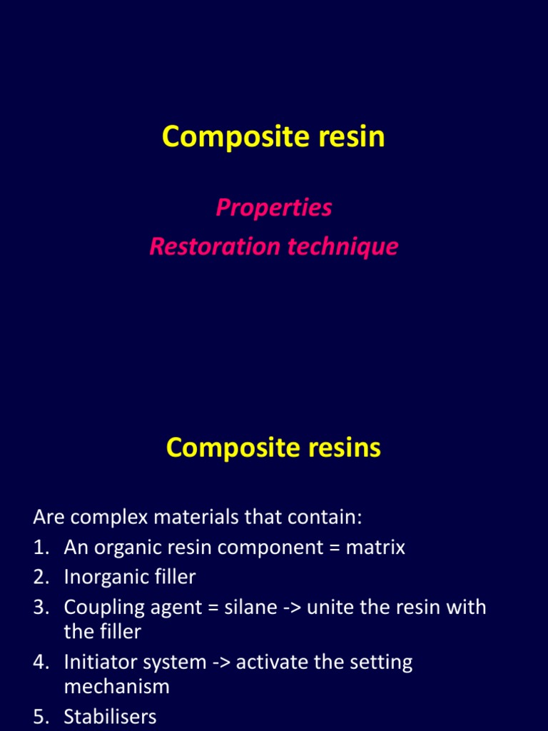 Composite Resin | PDF | Dental Composite | Tooth Enamel