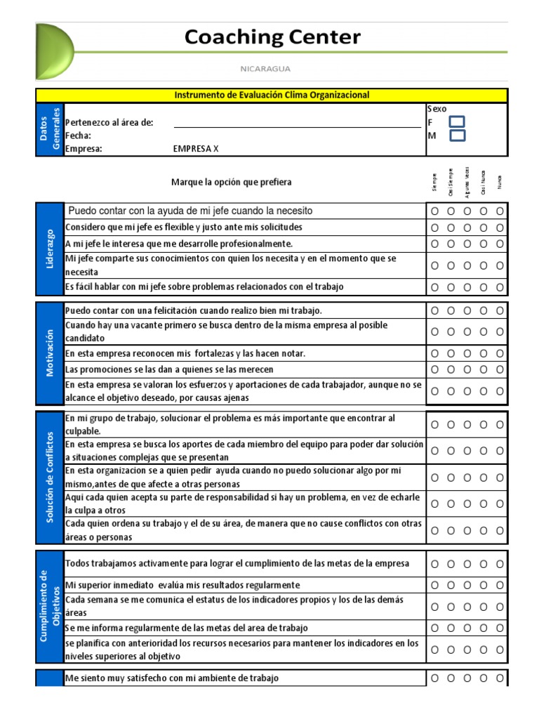 Encuesta De Clima Organizacional