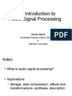 1T2: Introduction To: Audio Signal Processing