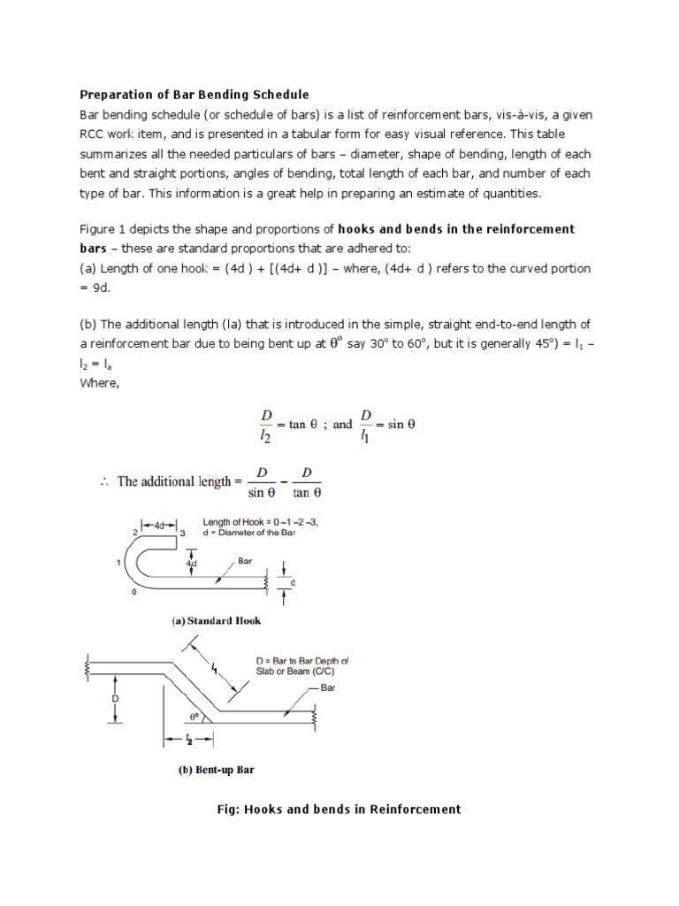 Bar Bending Schedule Preparation Guide | PDF | Technology & Engineering
