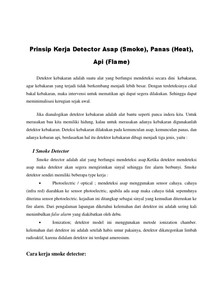 Prinsip Kerja Detektor | PDF | Griya & Taman | Teknologi & Rekayasa