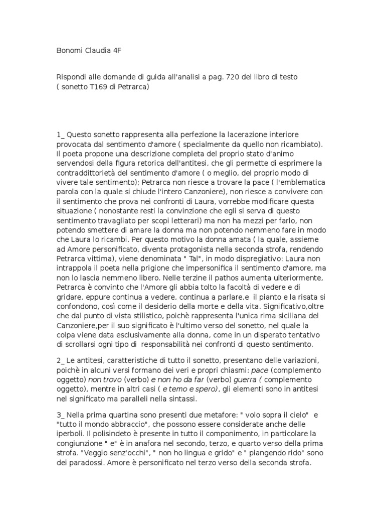 Pace Non Trovo E Non Ho Da Far Guerra Analisi