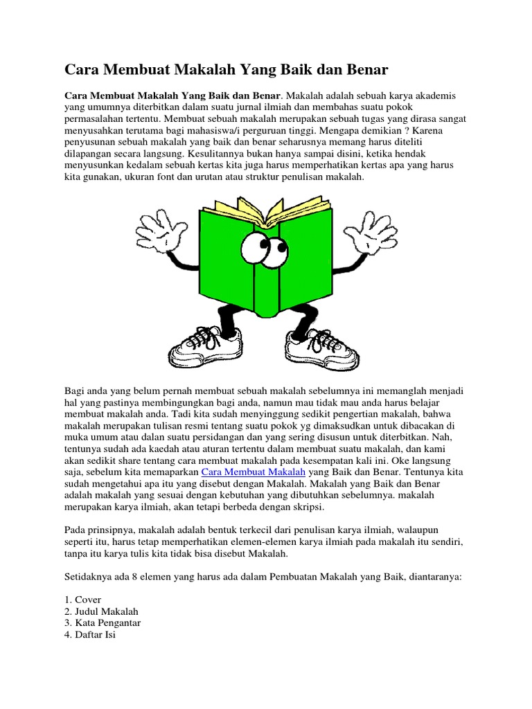 Cara Membuat Makalah Yang Baik Dan Benar