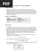 Lab3 - MOSFET IV Characteristic