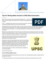 Tips For Writing Better Answers in UPSC Main Examination