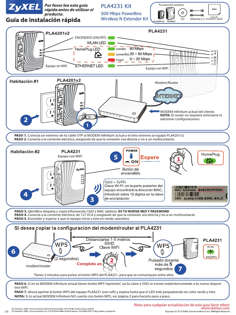 Guia Instalacion ZyXel | PDF | Wifi | Red de computadoras