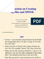 Instruction On Creating SQL and SPOOL