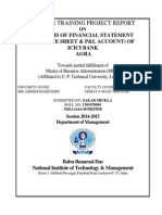 Analysis of Financial Statement (Balance Sheet & P&L Account) of Icici Bank