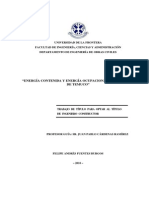 Energía Contenida y Energía Ocupacional en Viviendas de Temuco