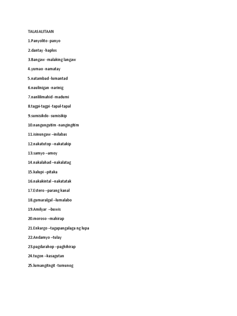 TALASALITAAN | PDF