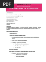 “Prevención, Consejería y Psicoterapia en Adicciones”- 2015