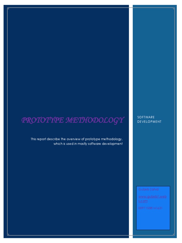 Prototype Methodology PDF Software Prototyping Software