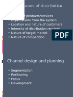 Nature of Distribution Channels