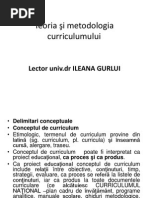 Teoria Şi Metodologia Curriculumului