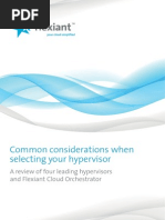 Common Considerations When Selecting Your Hypervisor