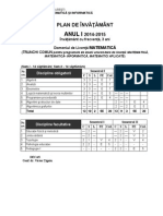 Planuri Invatamant Licenta Matematica If 2014-2015