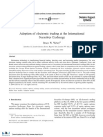 Adoption of Electronic Trading at the International Securities Exchange