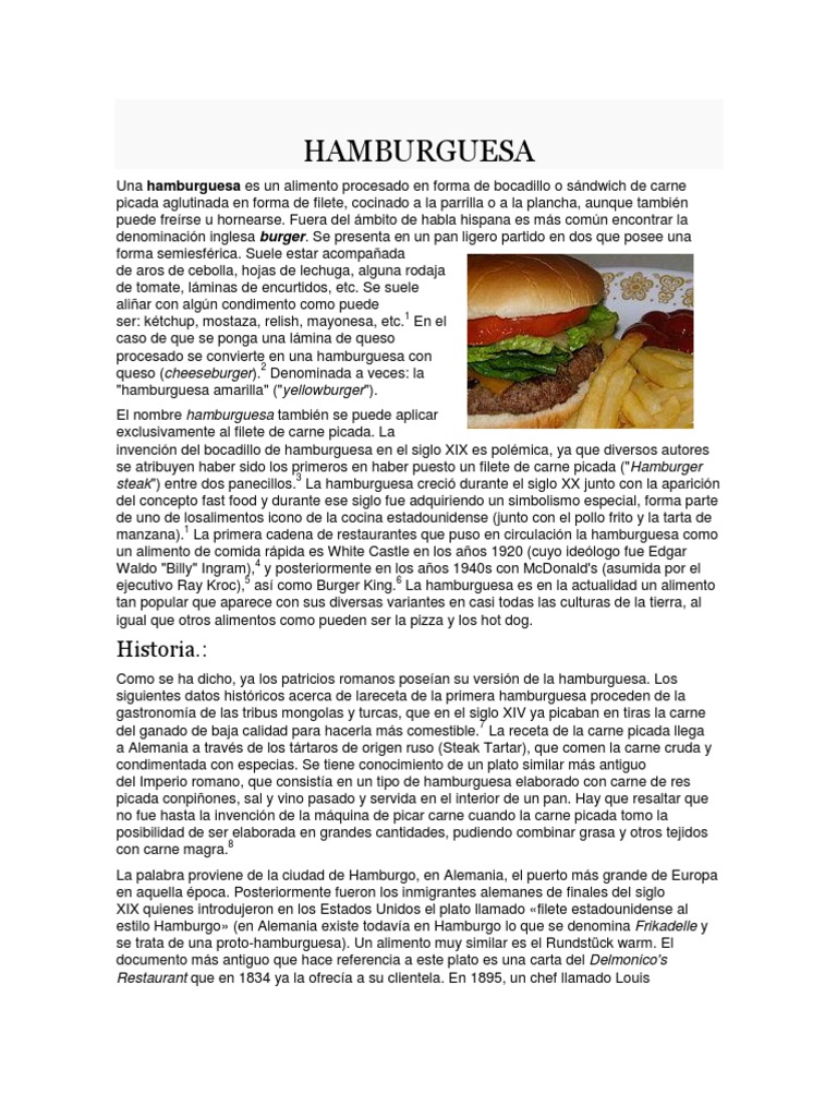 Hamburguesa | Hamburguesas | Carne | Prueba gratuita de 30 días | Scribd