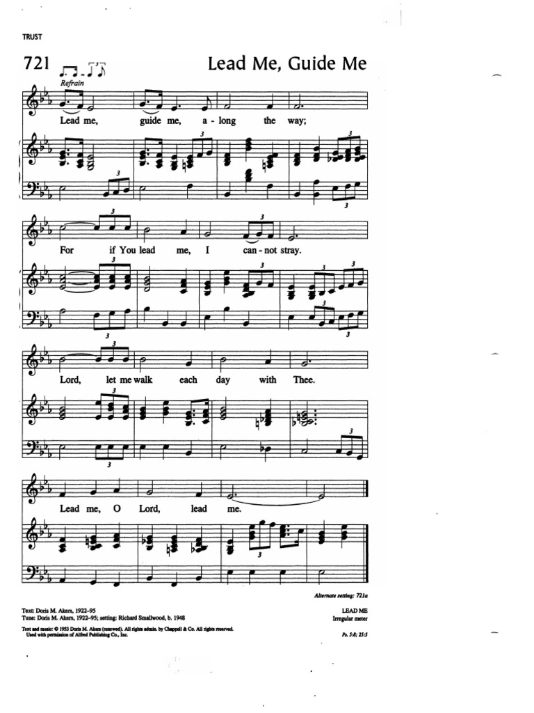 721 Lead Me Guide Me PDF Hymns Christian Hymns