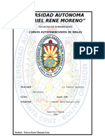 Universidad Autónoma "Gabriel Rene Moreno": Cursos Autofinanciados de Ingles