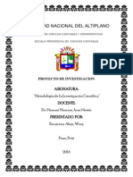 Proyecto de Investigación 2014