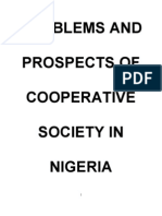 Problems and Prospects of Cooperative Society in Nigeria