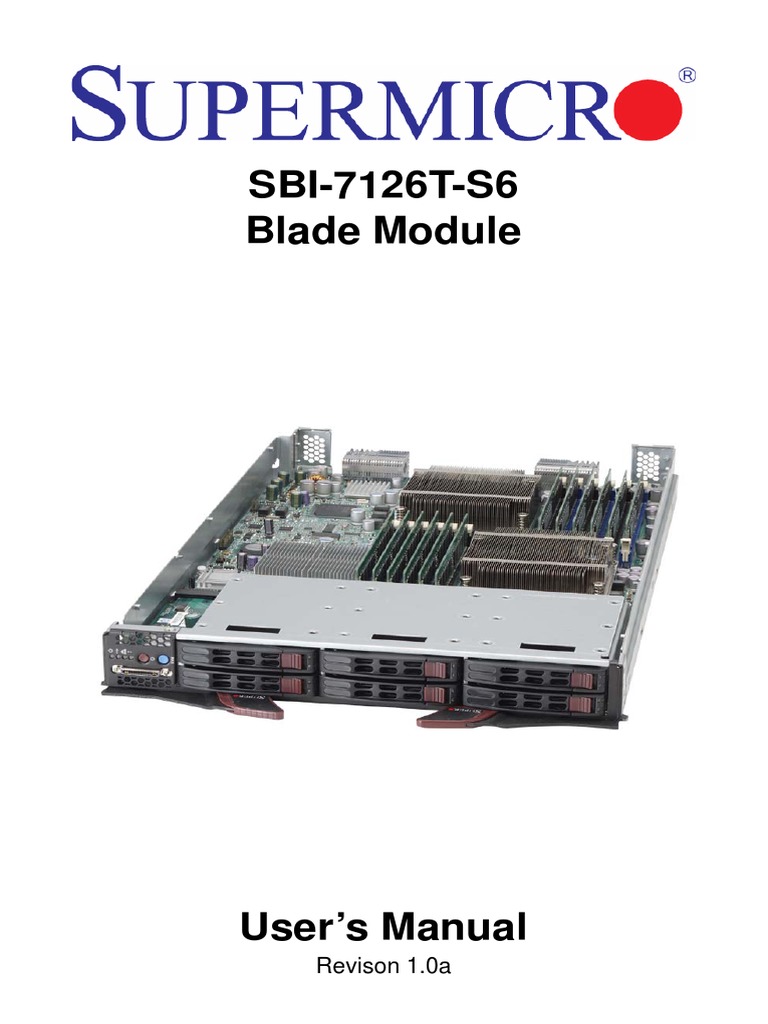 SBI 7126T S6 Blade Module | PDF | Bios | Electrostatic Discharge